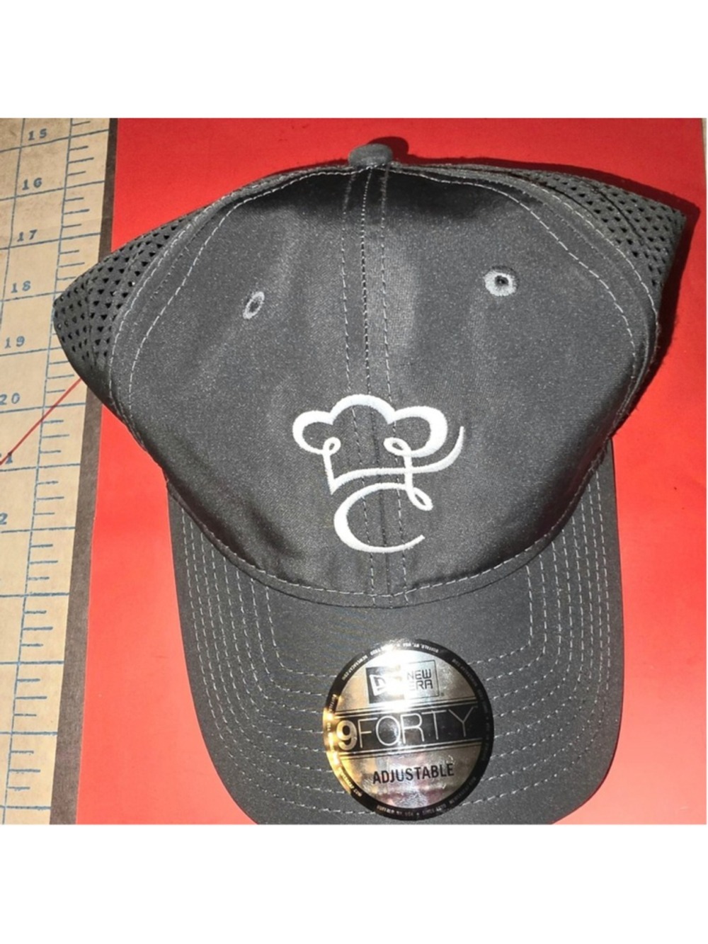 Nice Athletic New Era 9Forty Strapback Hat w/ Unknown Embroidered Chef Hat Logo